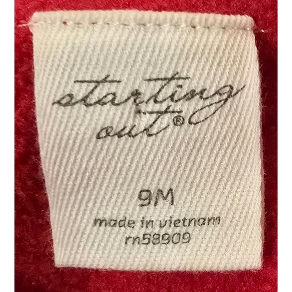 Starting Out Infant Red Pea Coat size 9 months - Picture 5 of 6